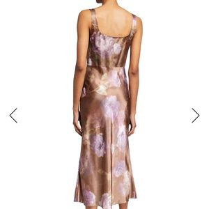 Vince-Night Garden Square-Neck Midi Satin Slip Dress